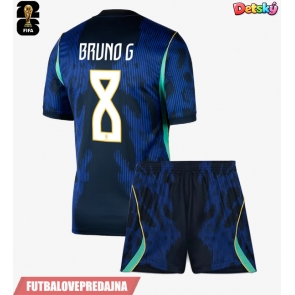 Lacne Dětský Futbalové dres Brazília Bruno Guimaraes #8 MS 2026 Krátky Rukáv - Preč (+ trenírky)